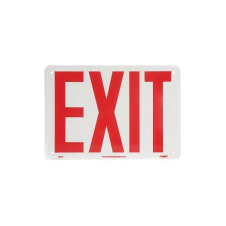 National Marker Co Exit Sign, Plastic, 10 in W, 8 in H, Red GL12R